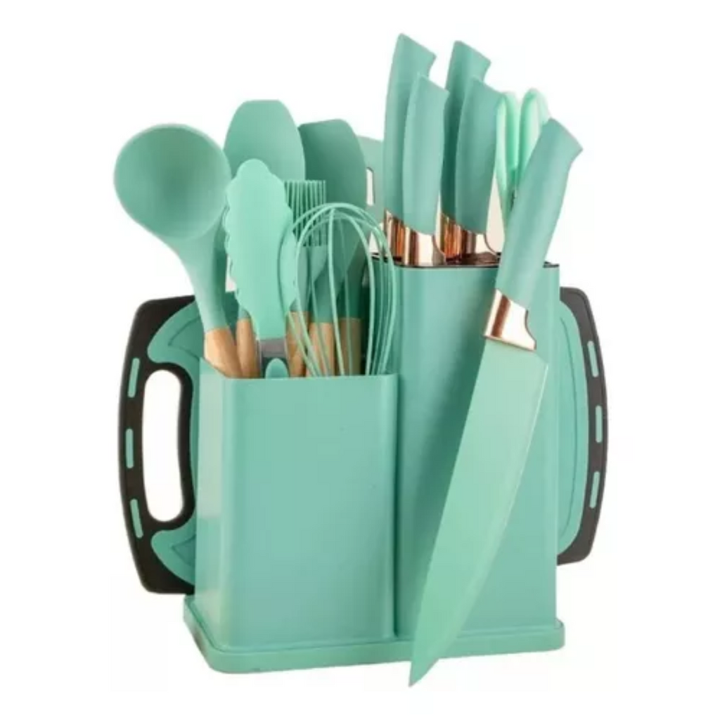 Set cucharones y accesorios cocina 19pz