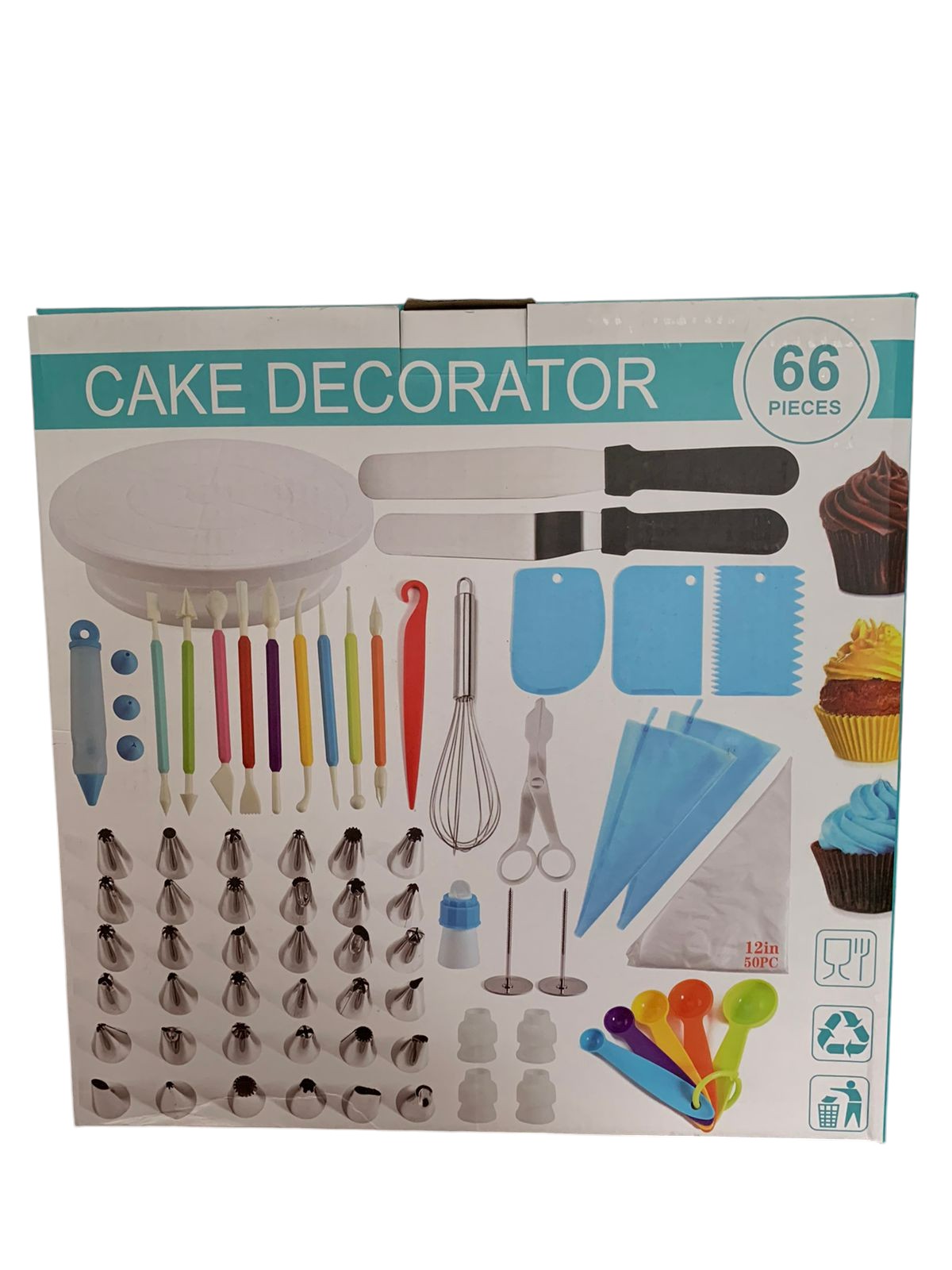 Kit Decoración Pastelería 66pzs