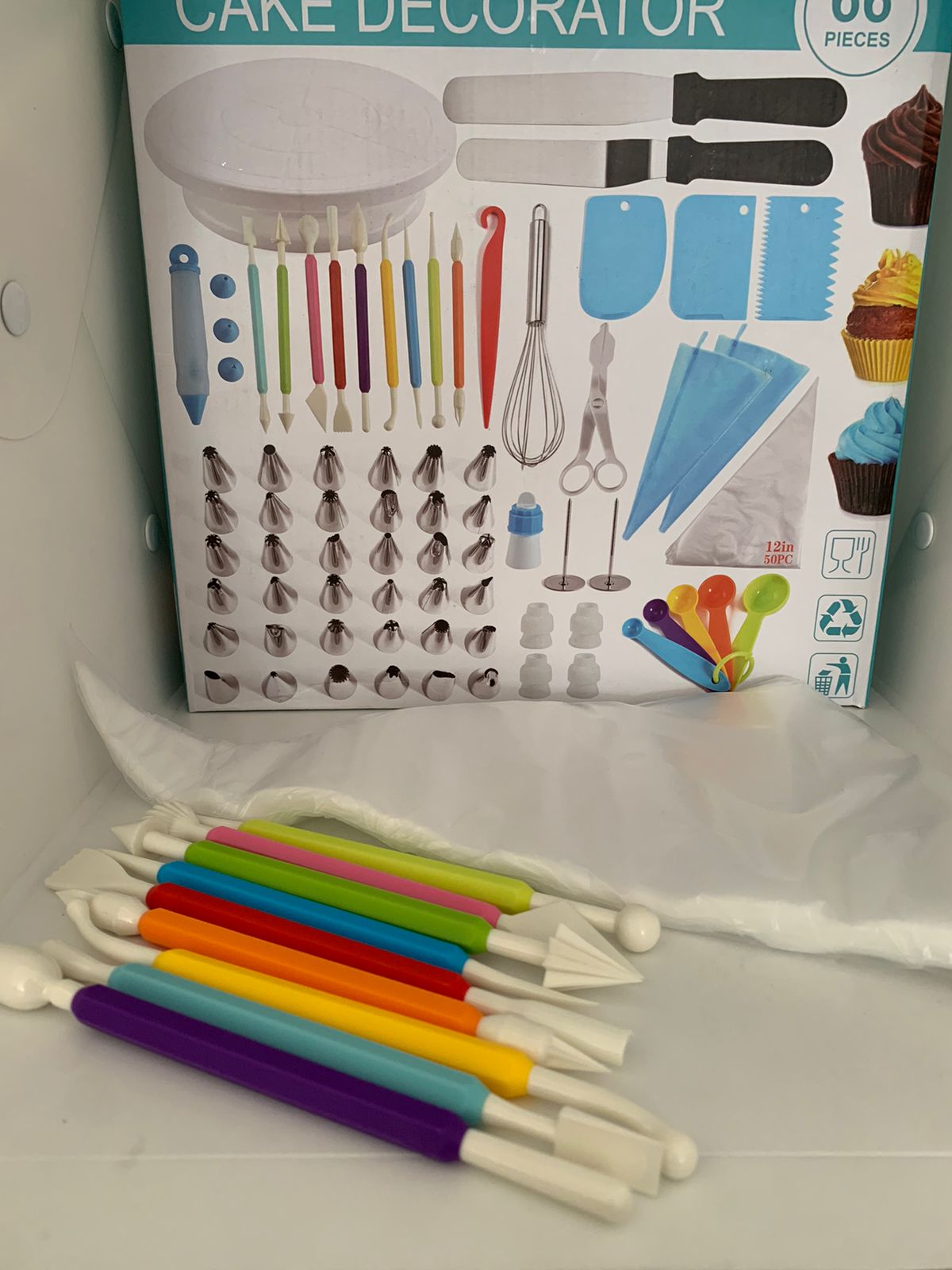Kit Decoración Pastelería 66pzs