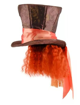 Sombrero Crazy Hatter con peluca