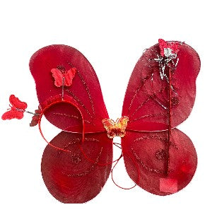 Alas Hada Mariposa + Vincha + Varita