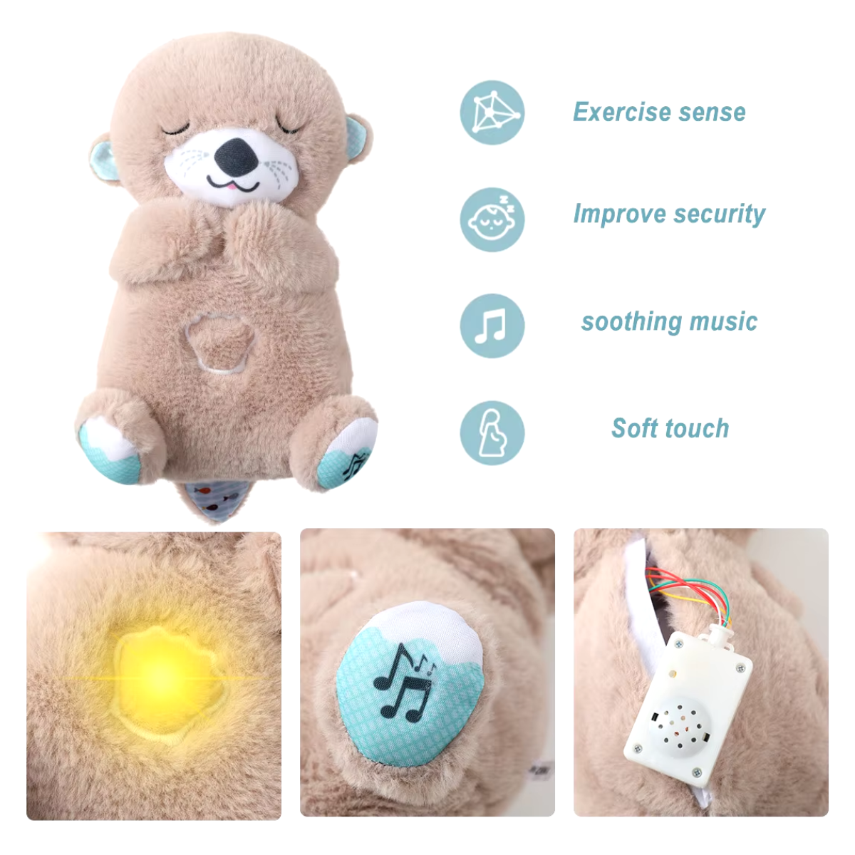 Peluche de nutria peluche que respira