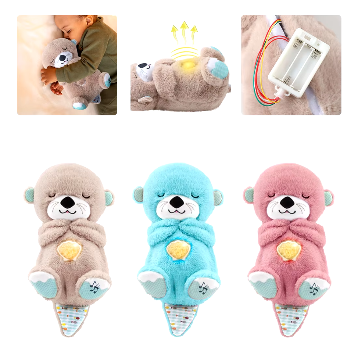 Peluche de nutria peluche que respira