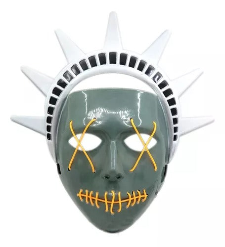 MASCARA ESTATUA LIBERTAD LED