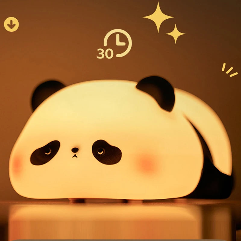 Peluche nutria + lampara oso panda
