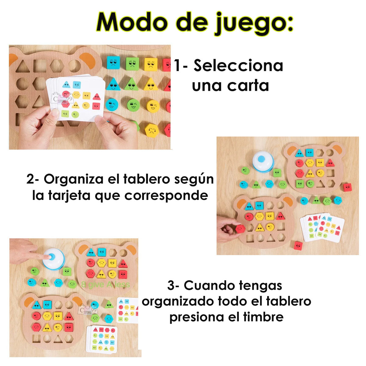 Rompecabezas Emociones y Tablero Dibujo