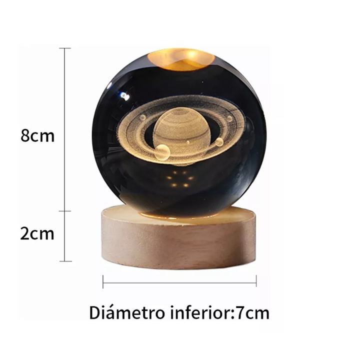 LAMPARA DE CRISTAL DE SATURNO