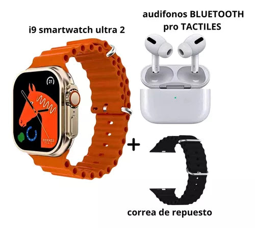Combo bolso canguro+caja reloj audifonos