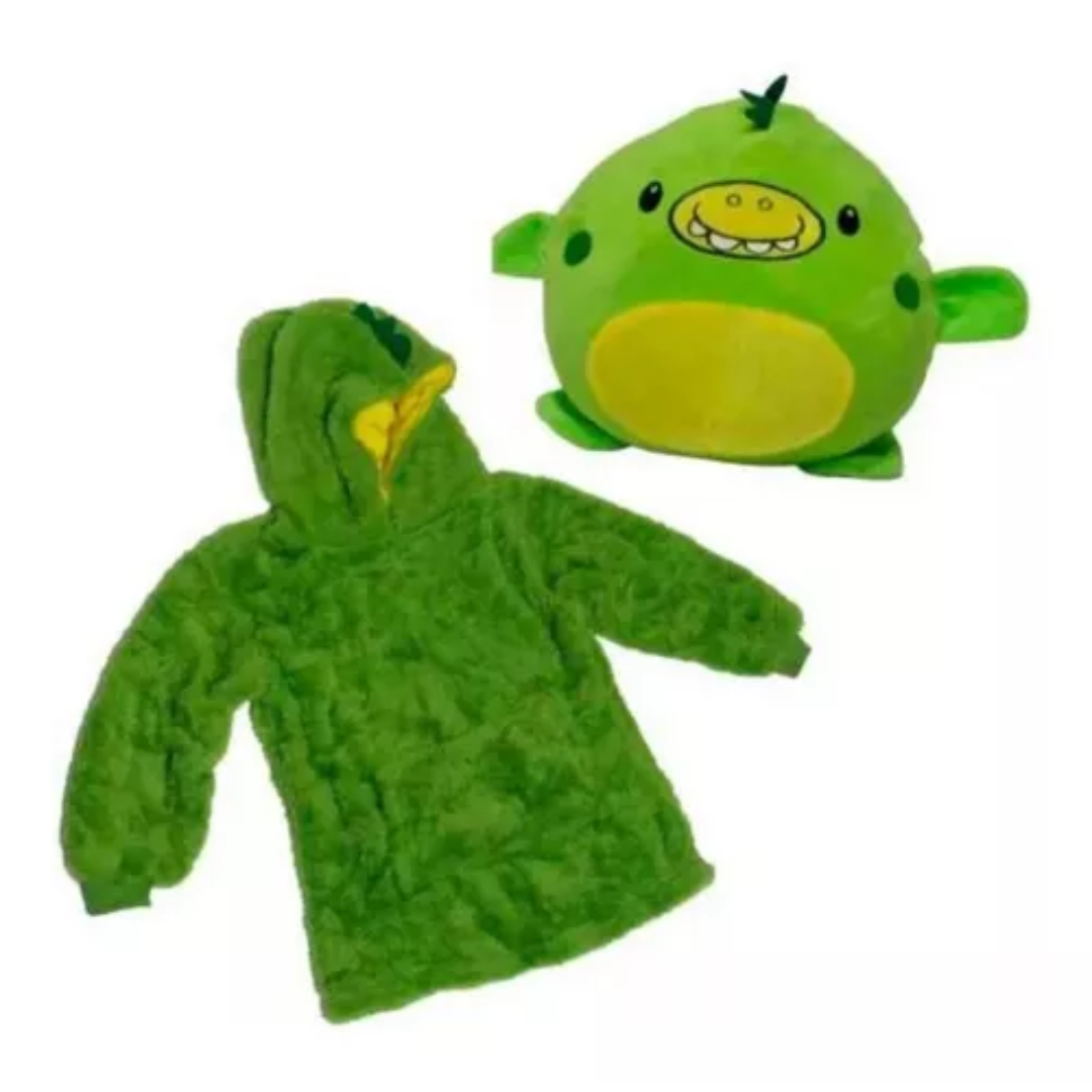 Peluche Convertible En Buzo Con Capucha