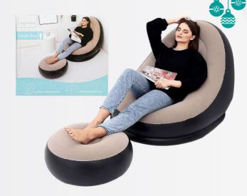 Sofá Inflable Con Reposa Pies
