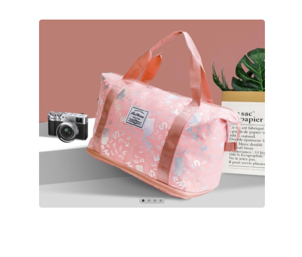 Bolso expandible viaje letras