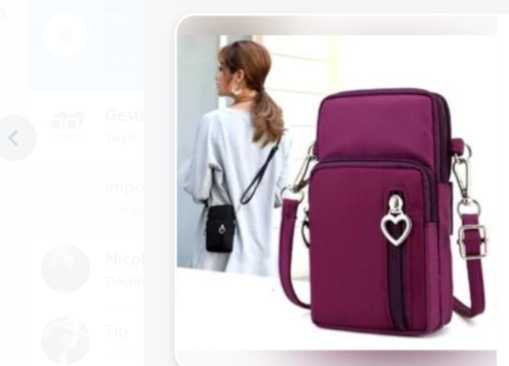 Bolso portacelular corazon
