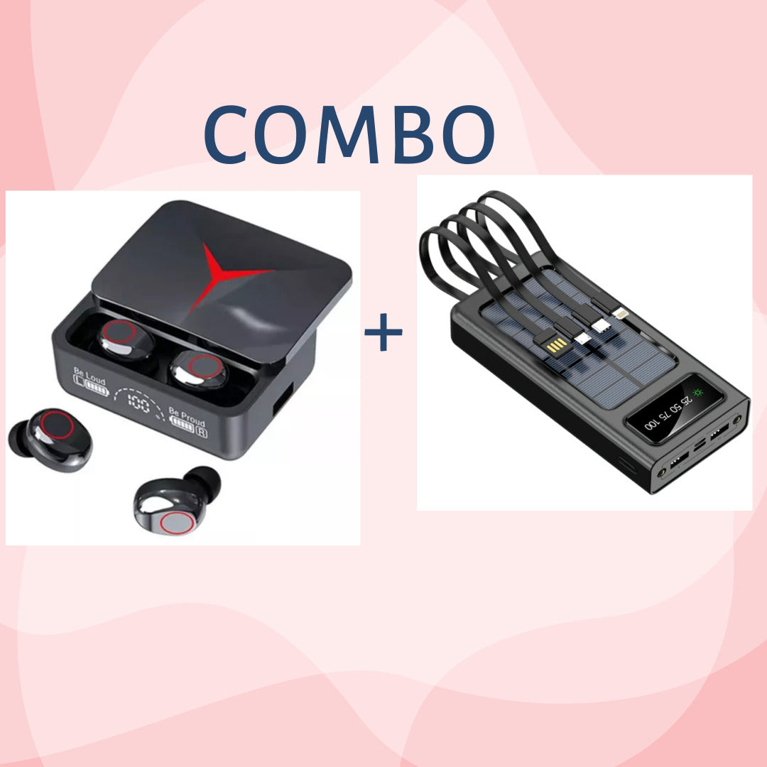 COMBO AUDIFONOS M90 +Powerbank