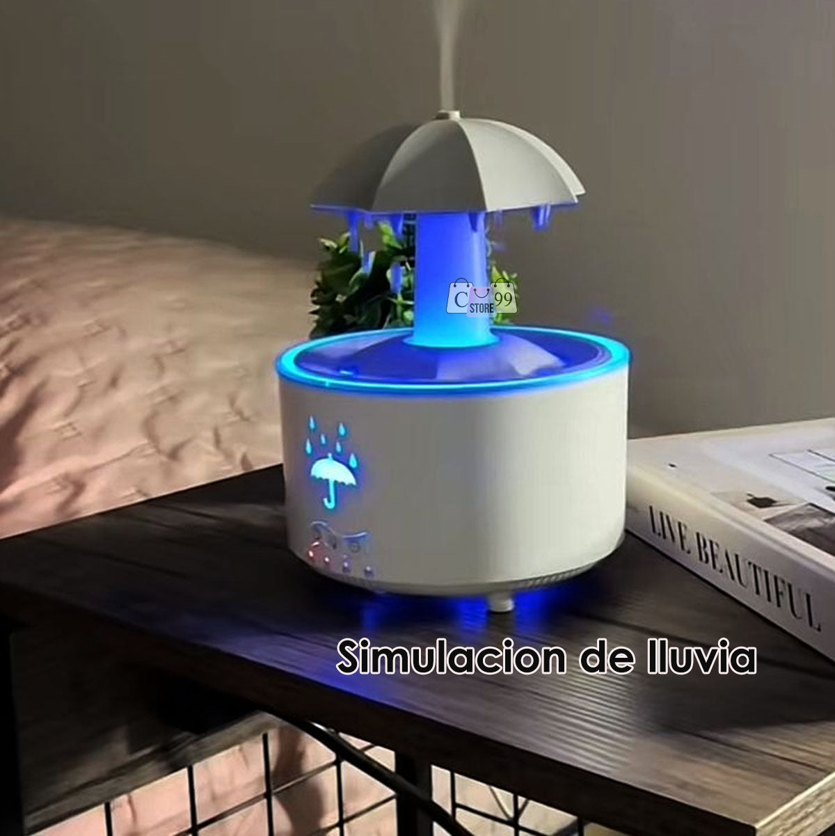 Humificador Sombrilla Relajante Lluvia