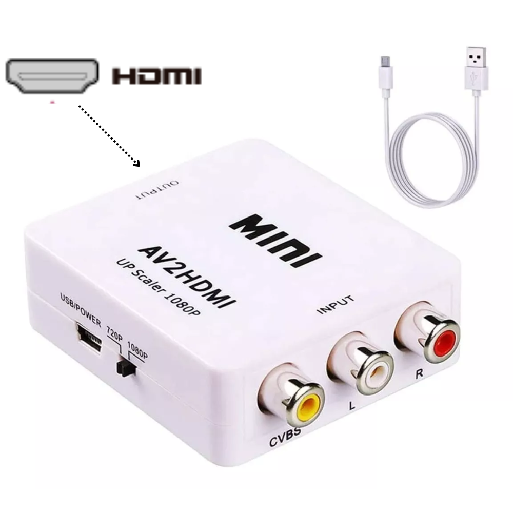 Convertidor Adaptador Rca A Hdmi Av2hdm