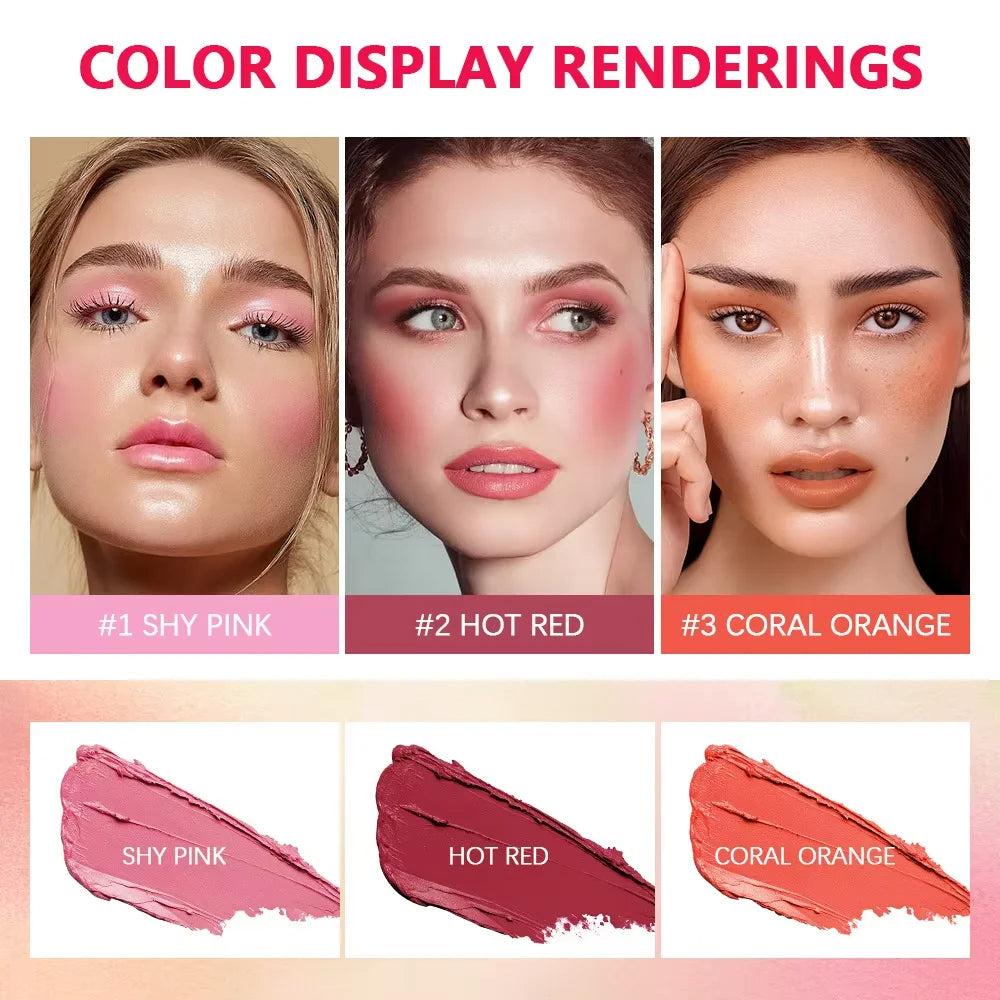Barra color 3 en 1 sombra-labial-rubor