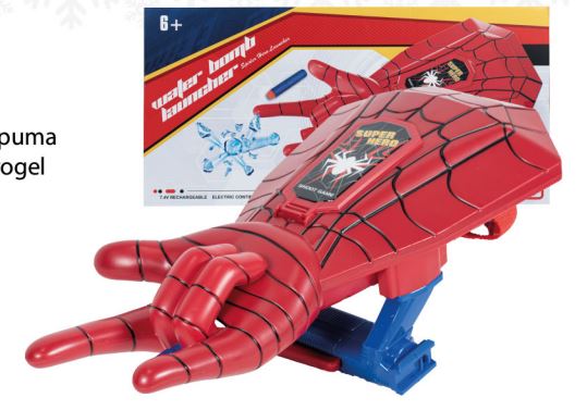 Guante Spiderman Dardos E Hidrogel
