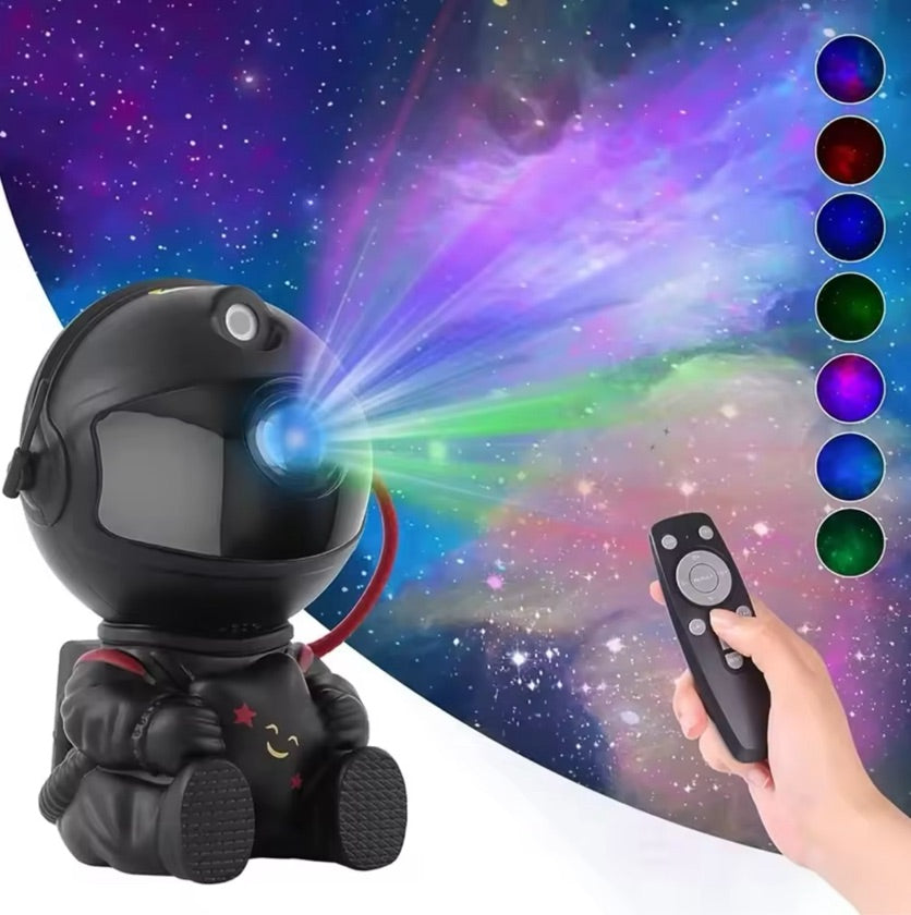 Proyector Astronauta Sentado Negro