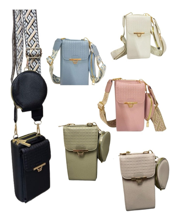 Bolso Portacelular Correa Tejida