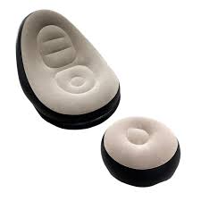Silla inflable con puff