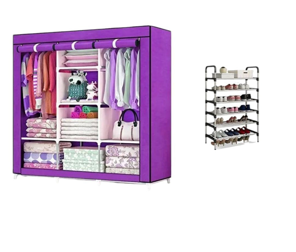 Combo armario 88130 y zapatero 6 niveles