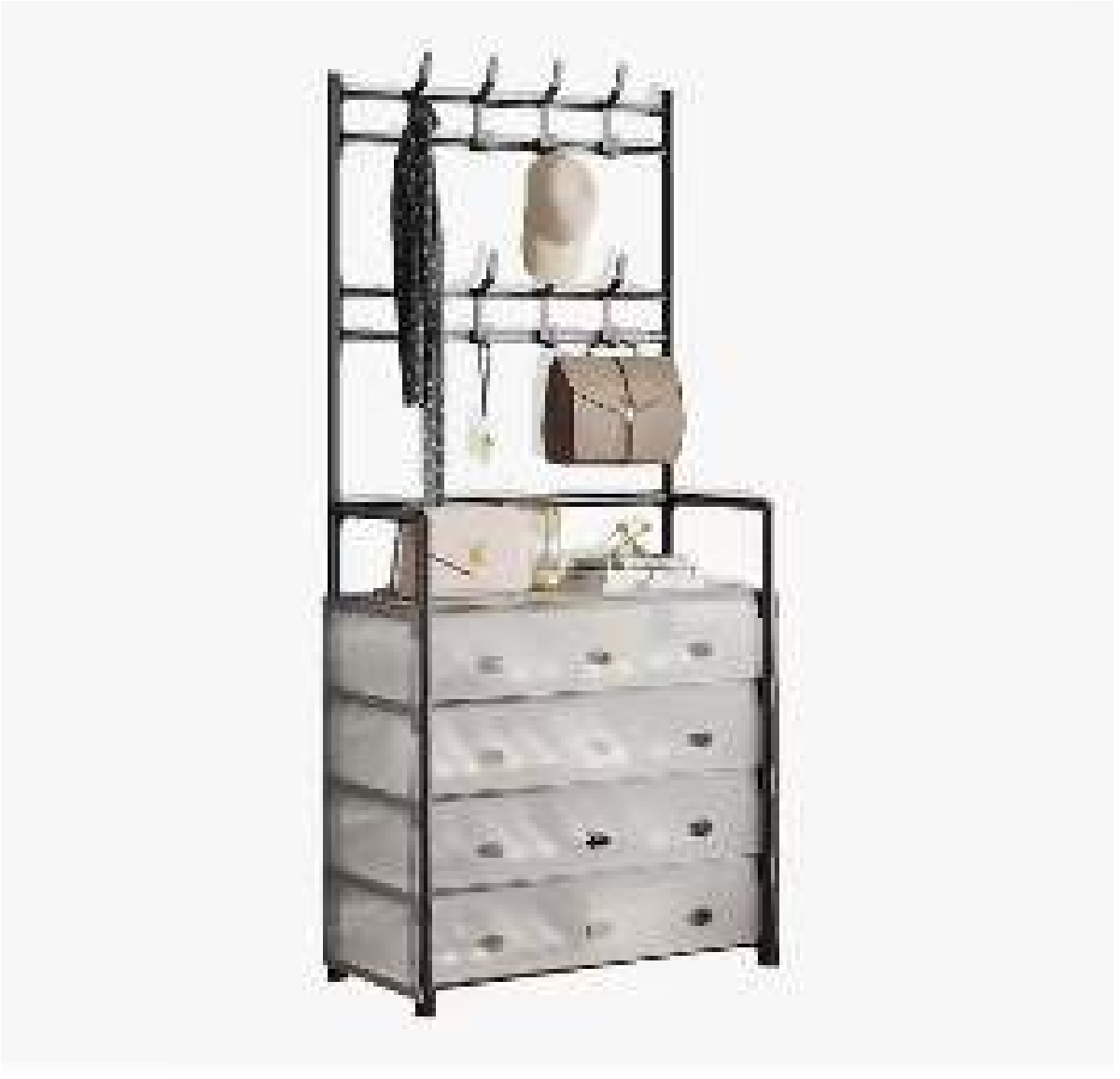 Organizador con cajones y perchero