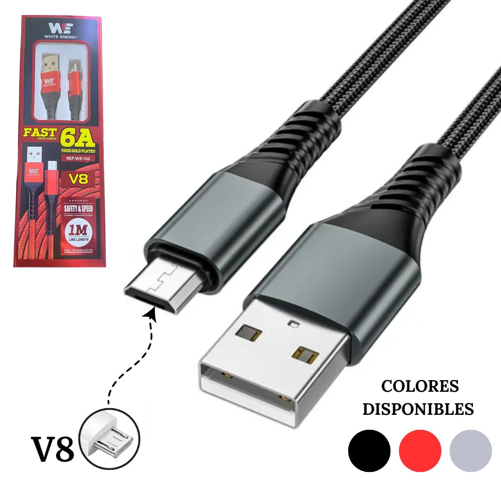 Cable Carga Rapida Usb A V8 6 WE-102