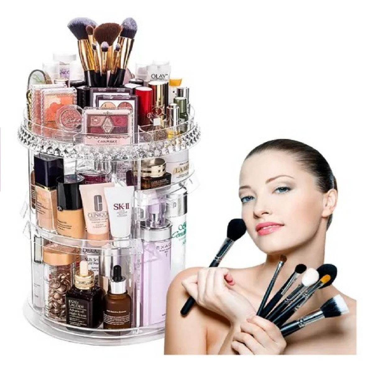 Organizador maquillaje giratorio