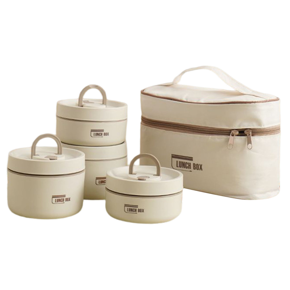 Set lonchera termica x4 tazas