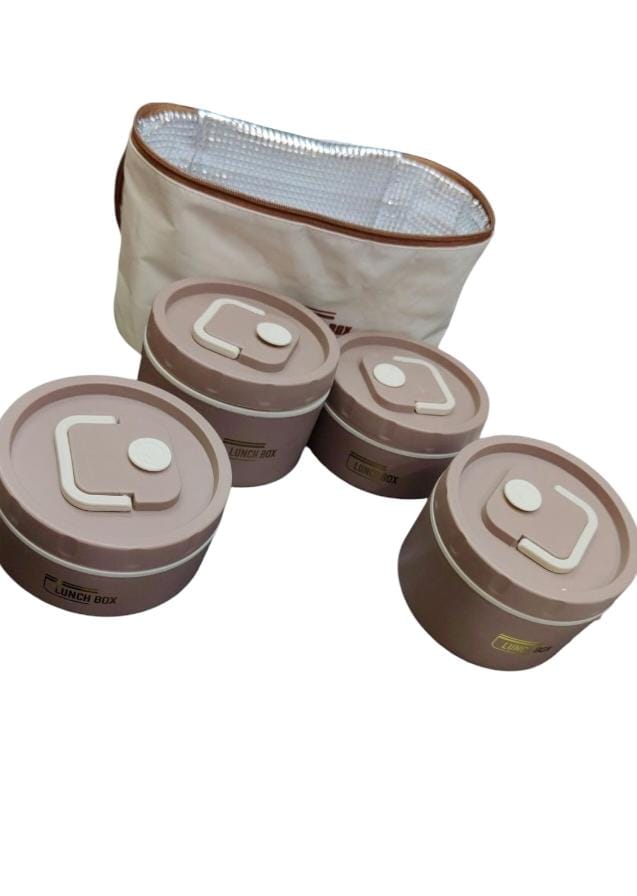 Set lonchera termica x4 tazas