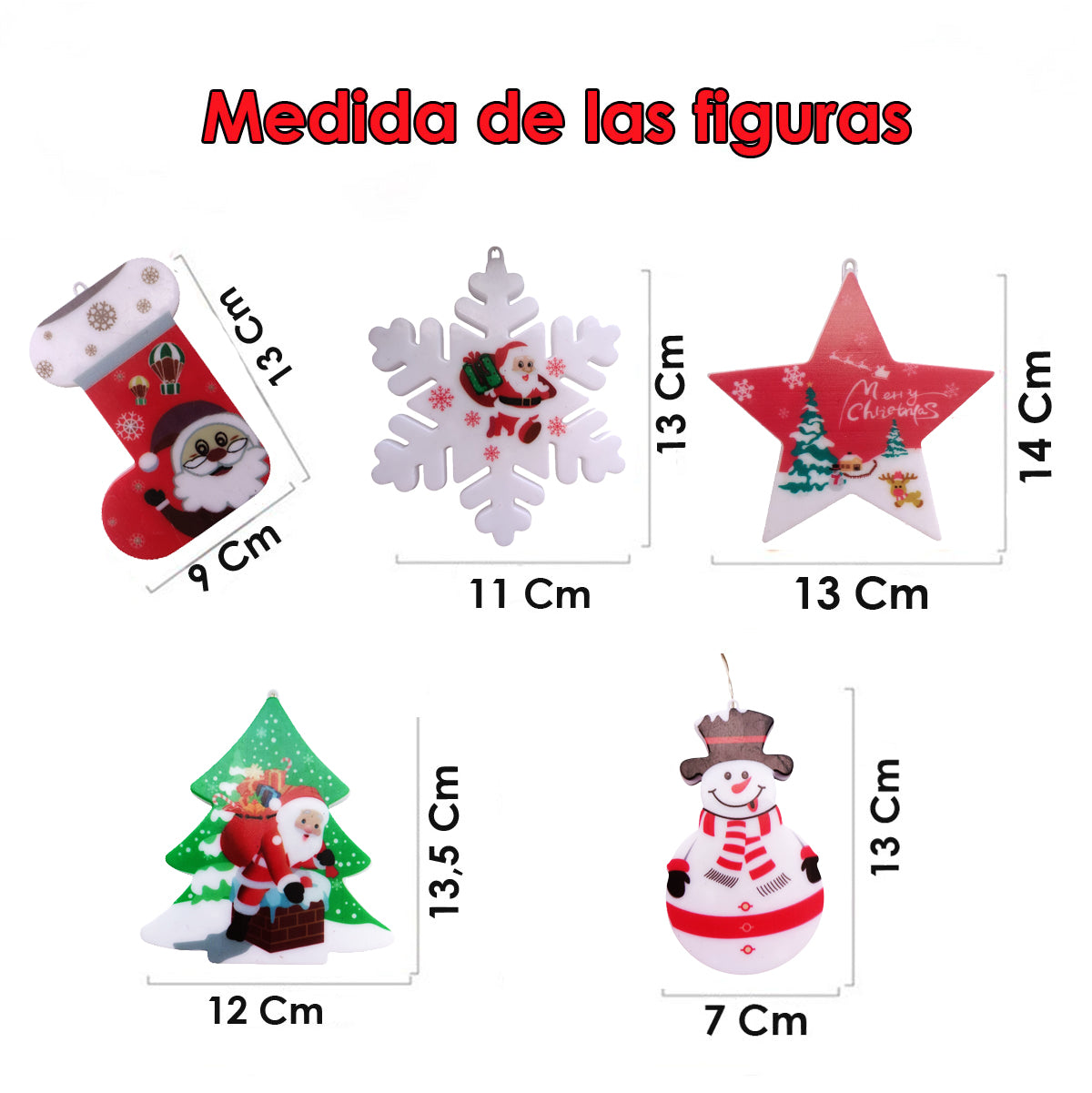 Luces Figuras Navideñas En pasta USB