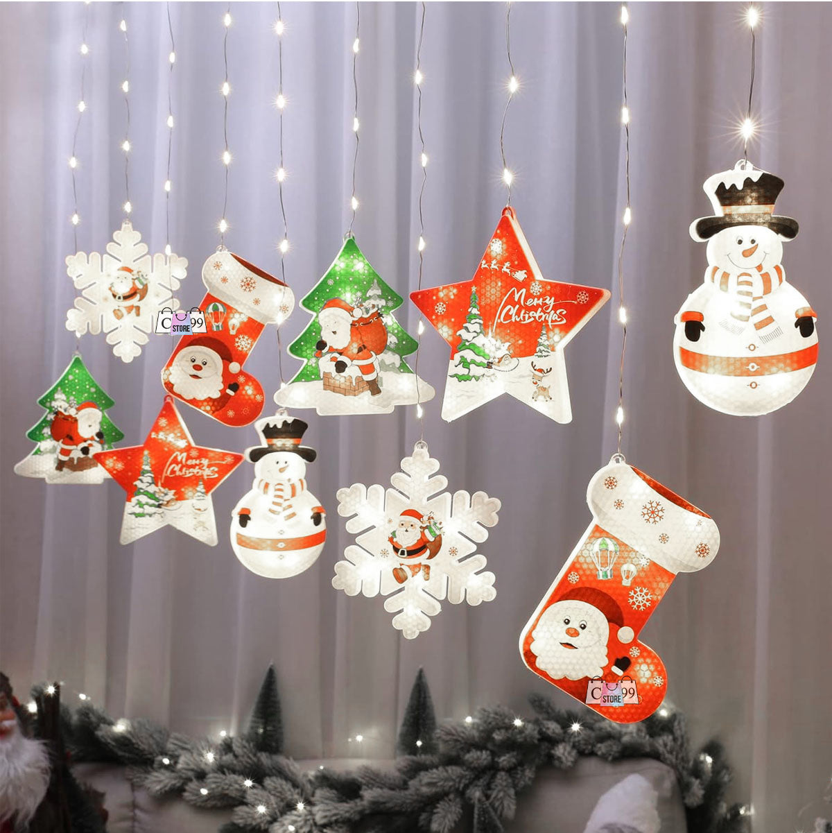 Luces Figuras Navideñas En pasta USB