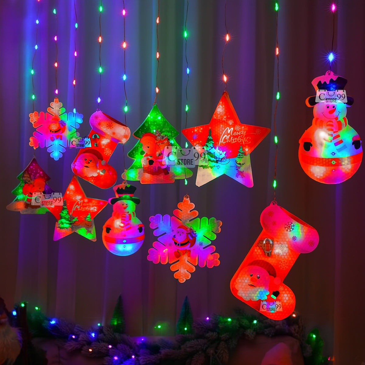 Luces Figuras Navideñas En pasta USB