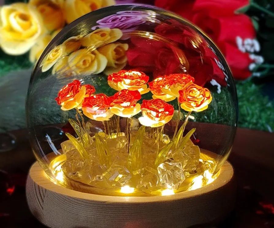 Lámpara de Rosas DIY10