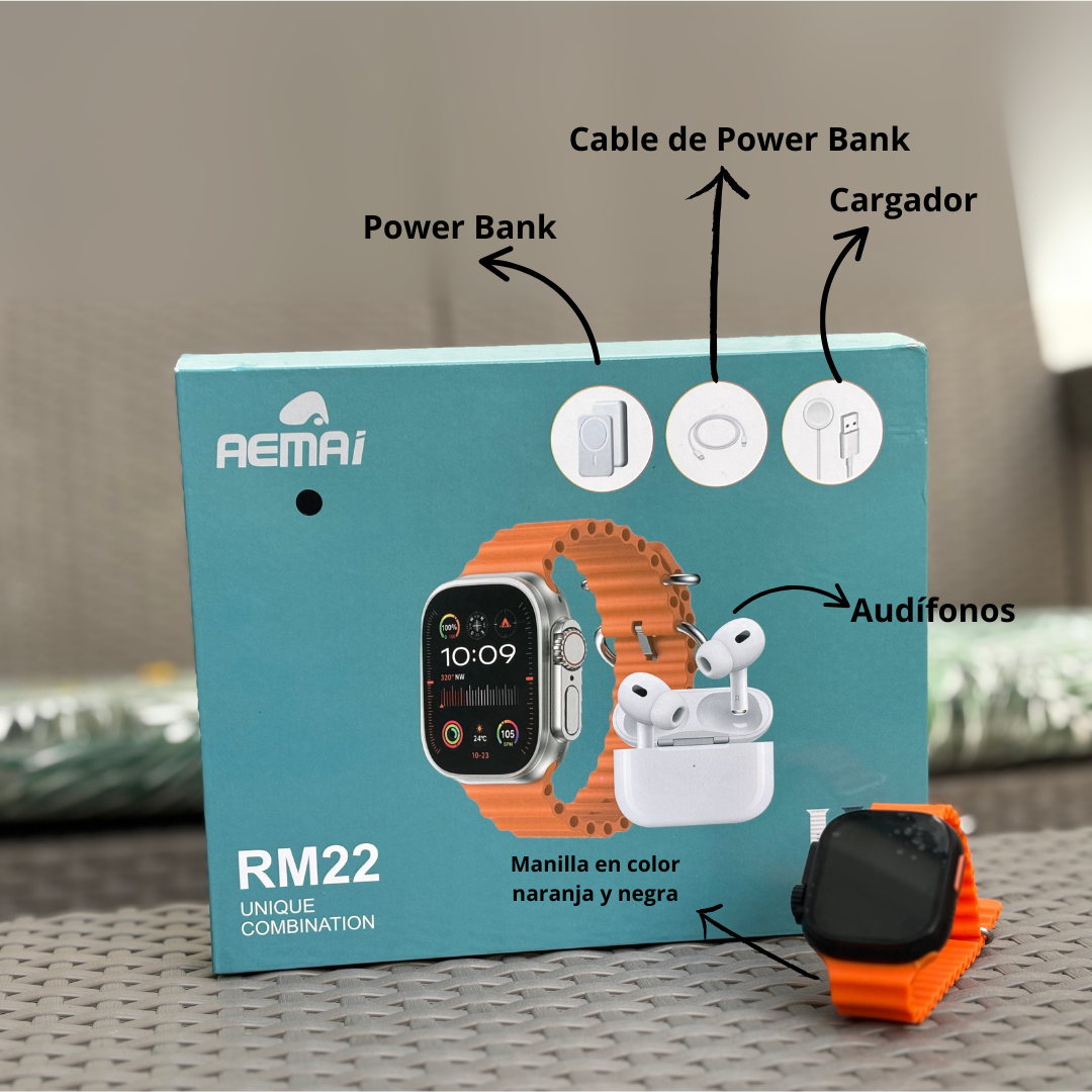 Set reloj digital con auriculares inalam