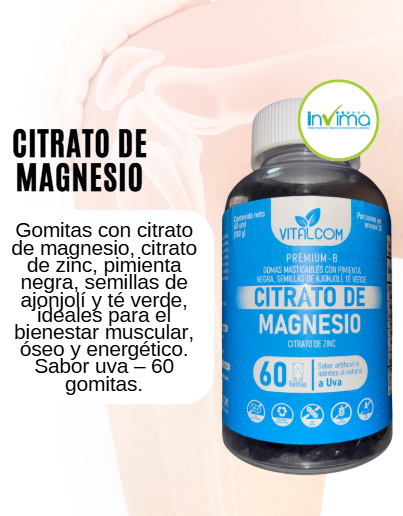 Citrato de magnesio gomas