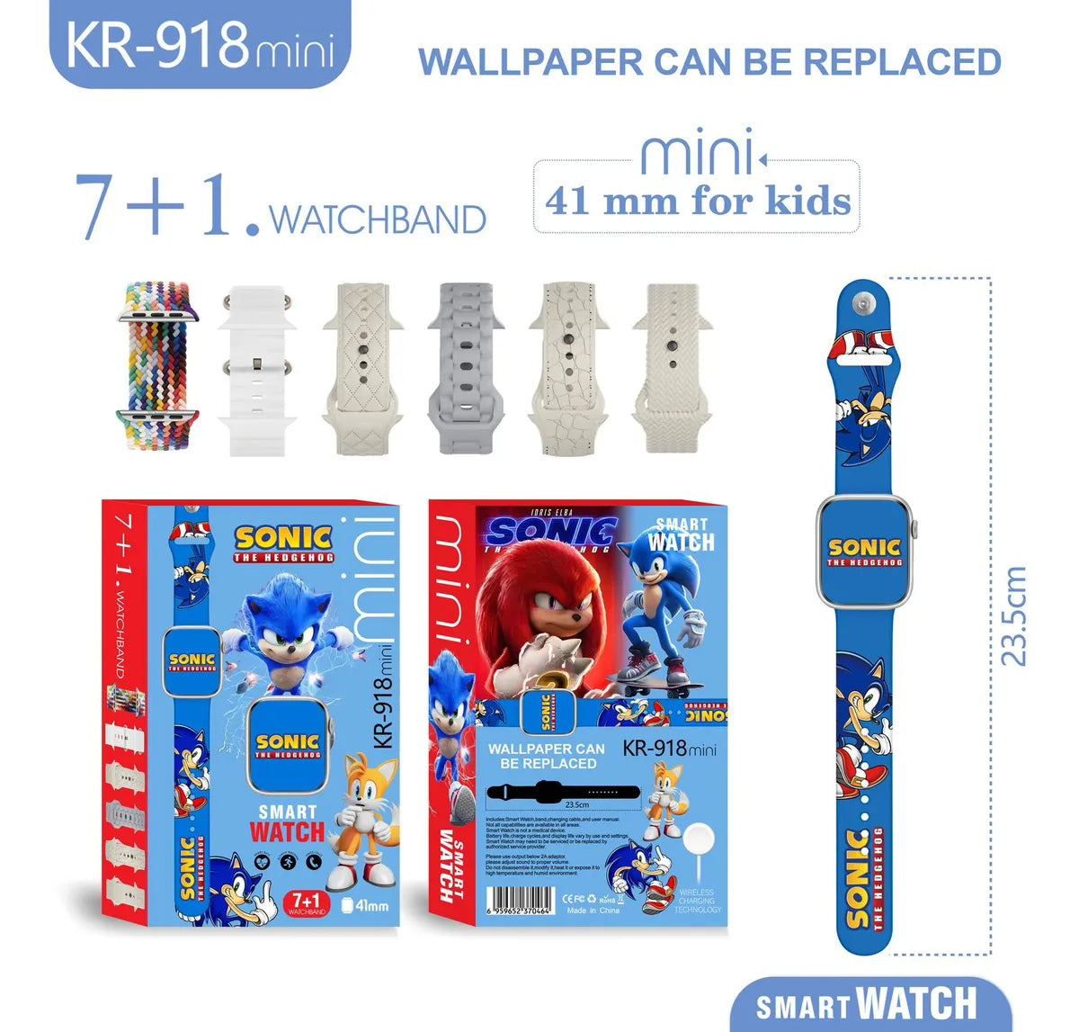 Reloj smart watch 7 en 1 kids 918