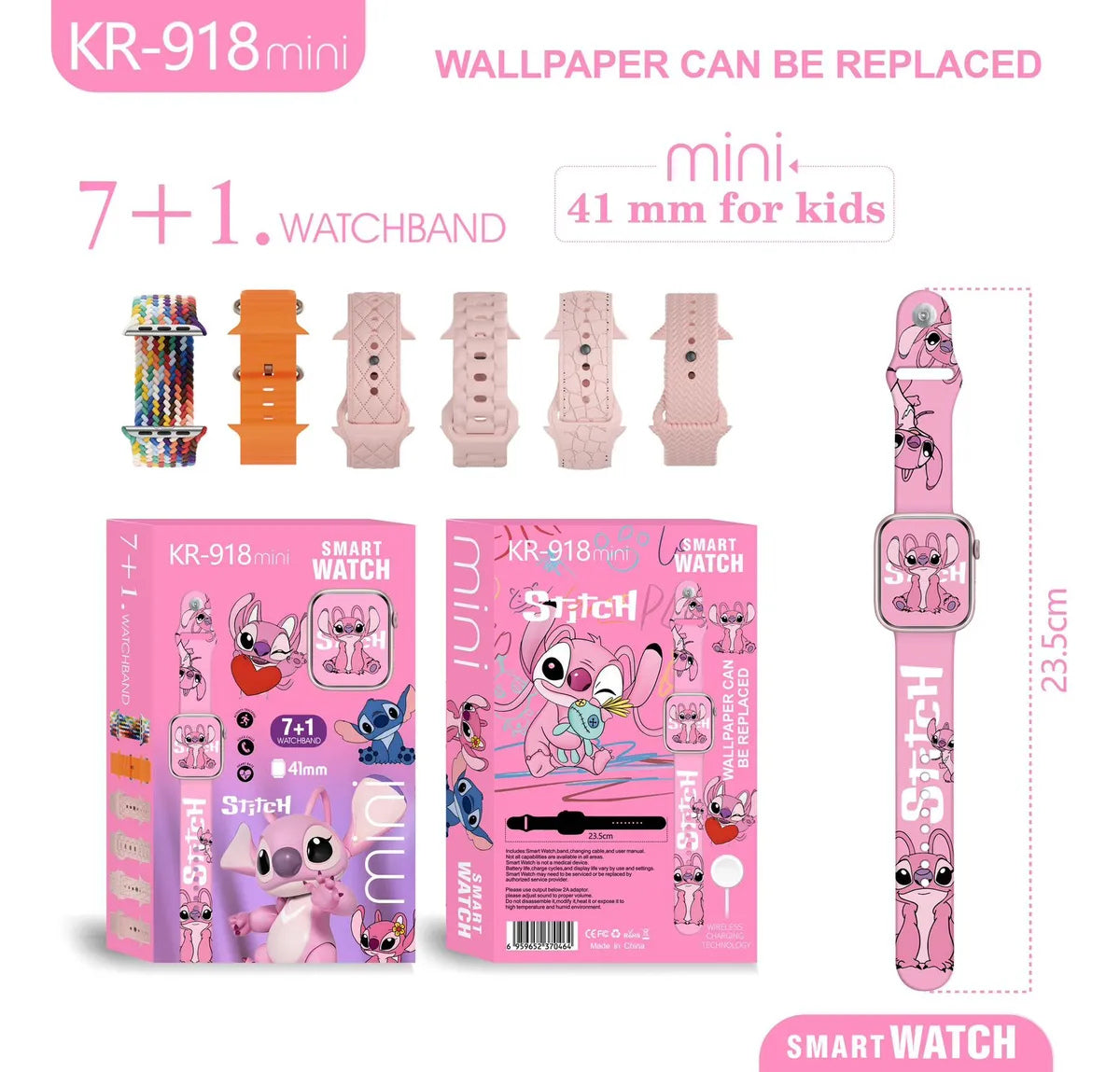 Reloj smart watch 7 en 1 kids 918
