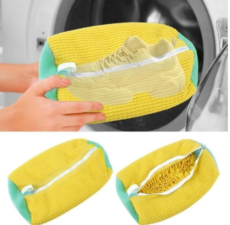 Bolsa de lavado de zapatos amarilla