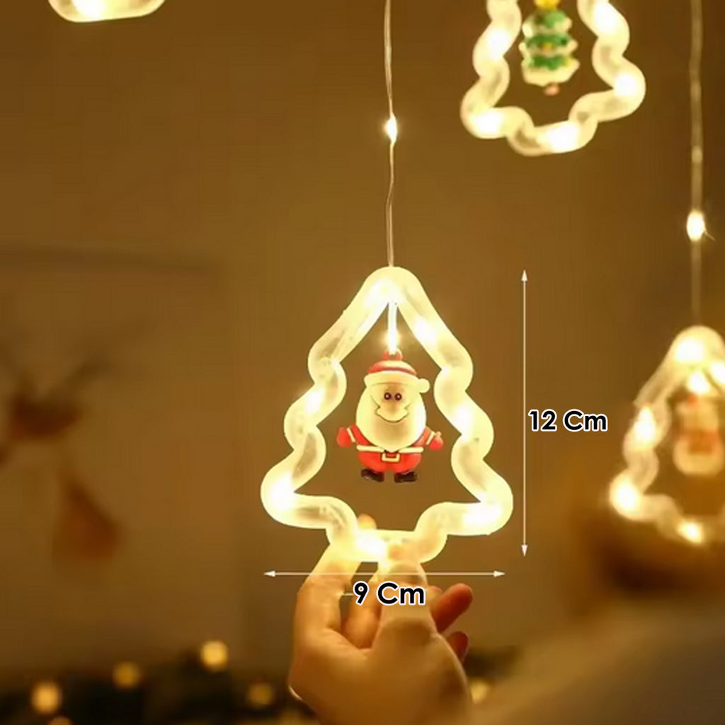 Cortina De Luces Led Árbol De Navidad 3M