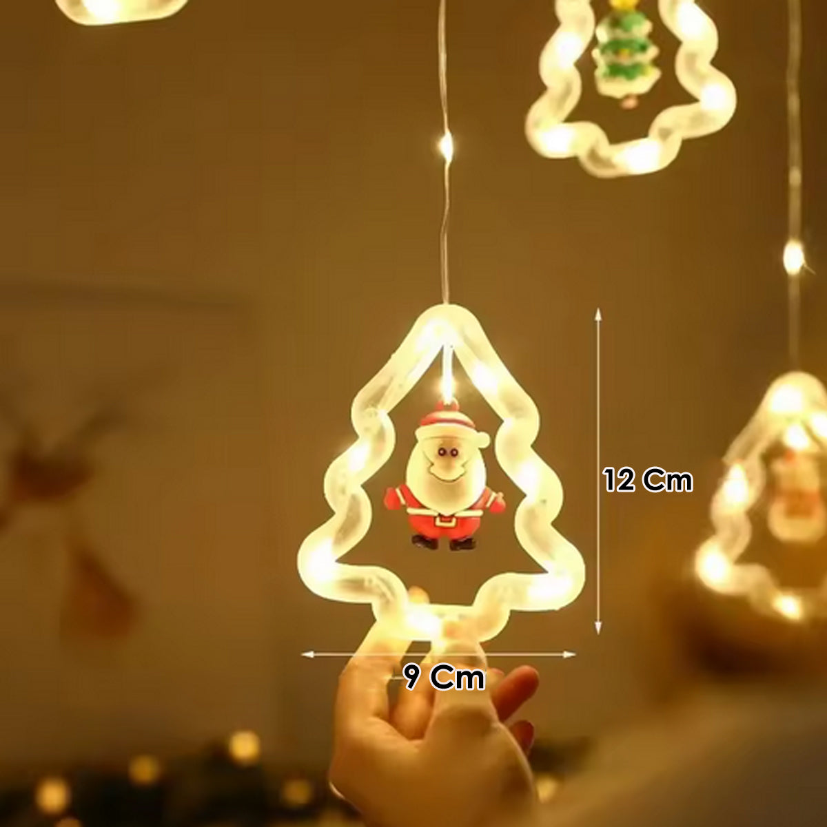 Cortina De Luces Led Árbol De Navidad 3M
