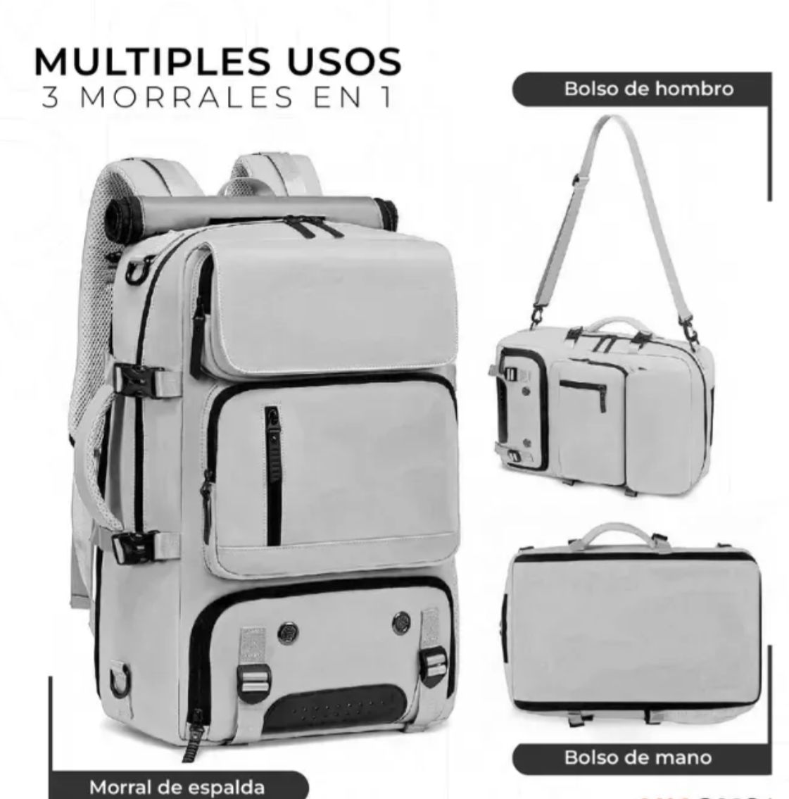 Mochila impermeable 3 en 1 multi