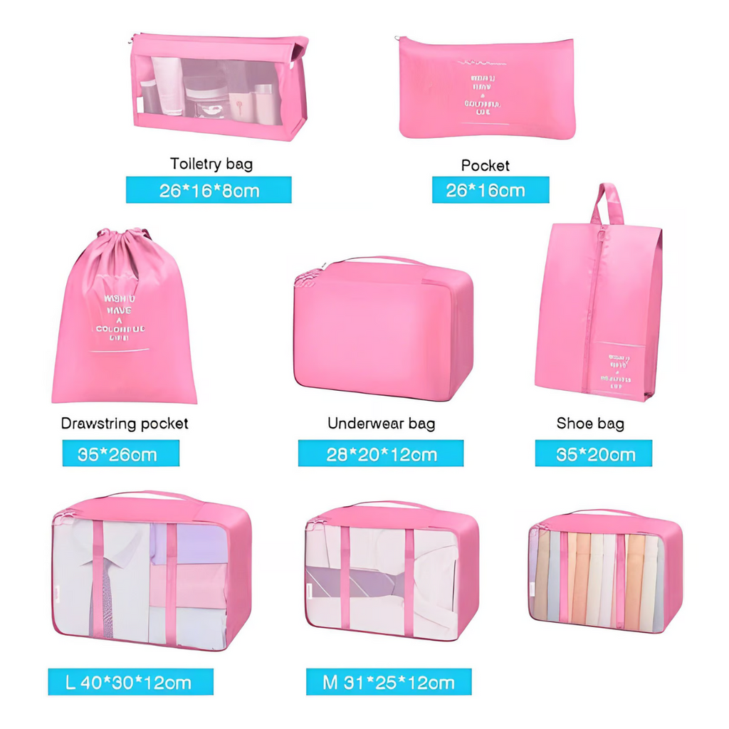 Bolsas organizadoras de viaje x 8 unidad