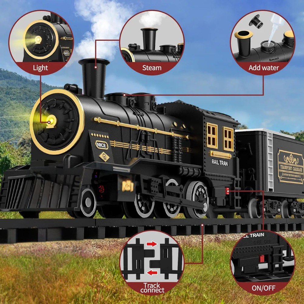 Juguete Navideño Tren Electrico Decorativo