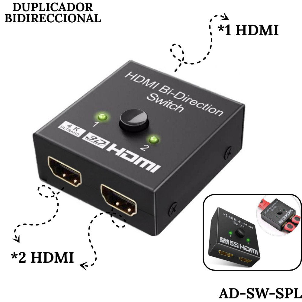 Adaptador Duplicador De Pantalla Hdmi 4k