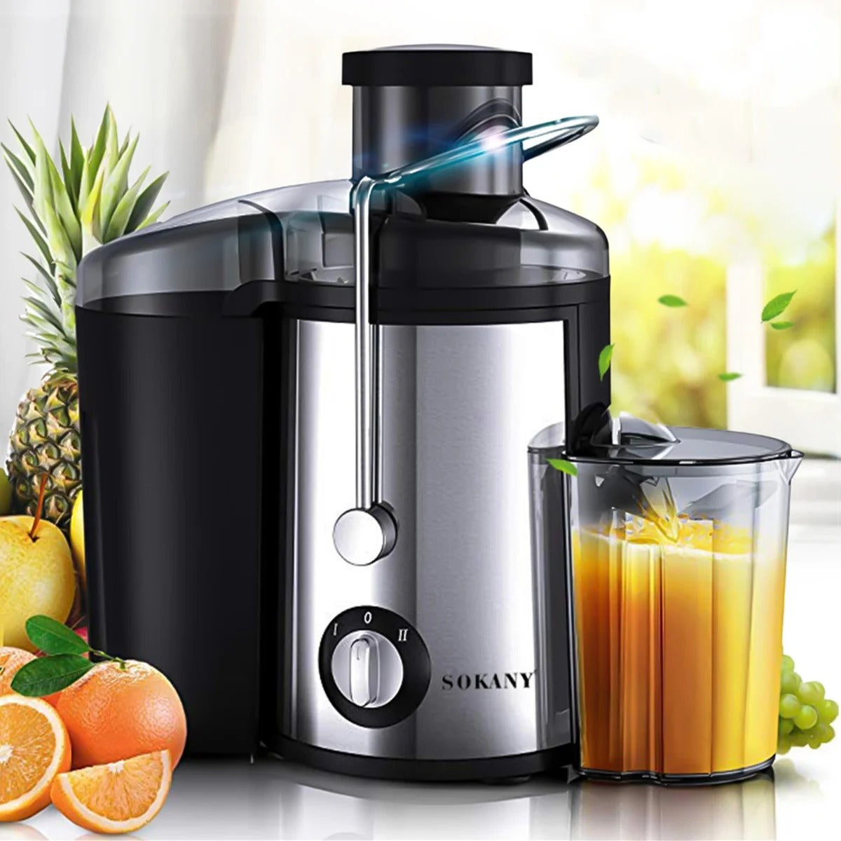 Extractor de Jugos Eléctrico Sokany