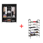Combo armario 3 cuerpos + zapatero 6 niv