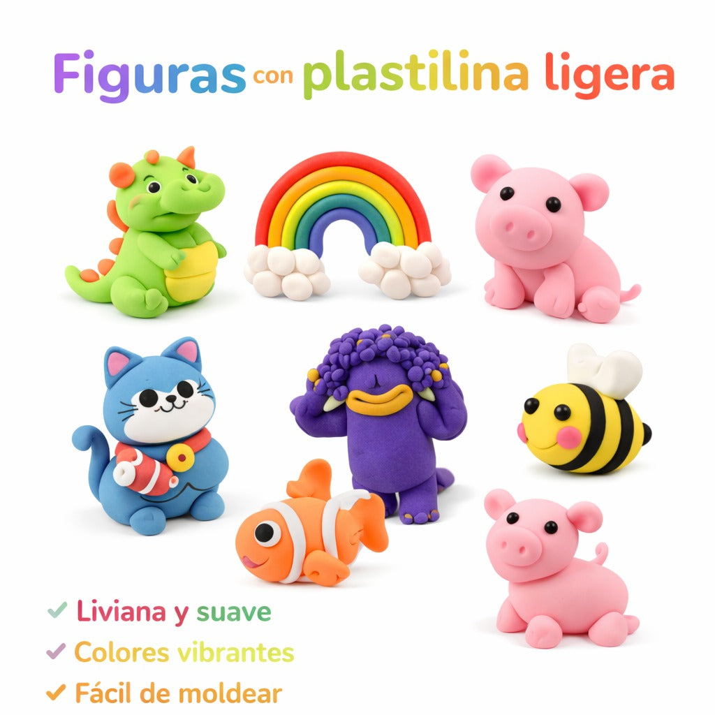 Masa Moldeable 8D Super Light Clay – Set