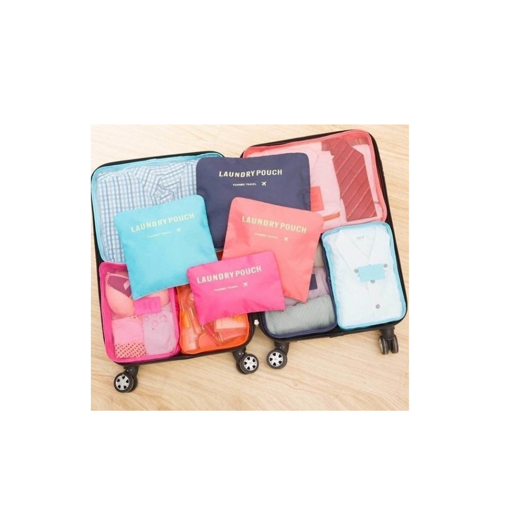 Bolsa viaje x 6 + bolsa plegable viaje