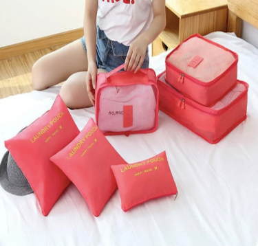 Bolsa viaje x 6 + bolsa plegable viaje